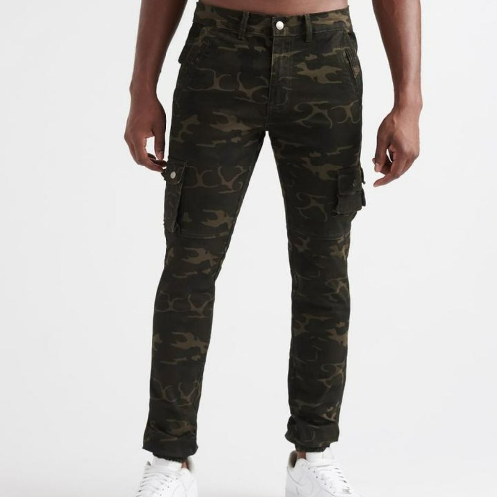 Decibel Men's Cargo Pants W Rib Bottoms